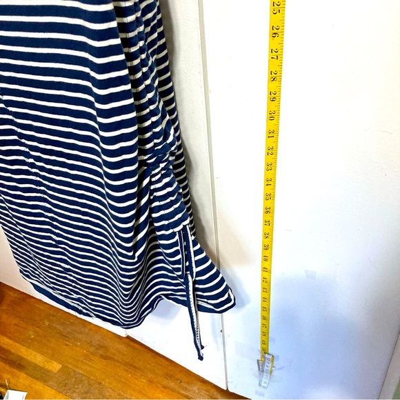 TOAD and CO Marley Blue and White Nautical Striped Short Sleeve Pocket Dress - Picture 5 of 13